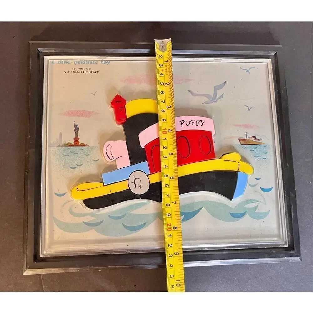 Child Guidance Toys Inc. Plastic Magnetic Puzzle Tugboat in New York Harbor #904